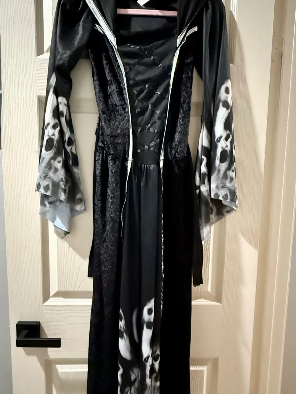 Black Gothic Skull Hooded Costume Dress